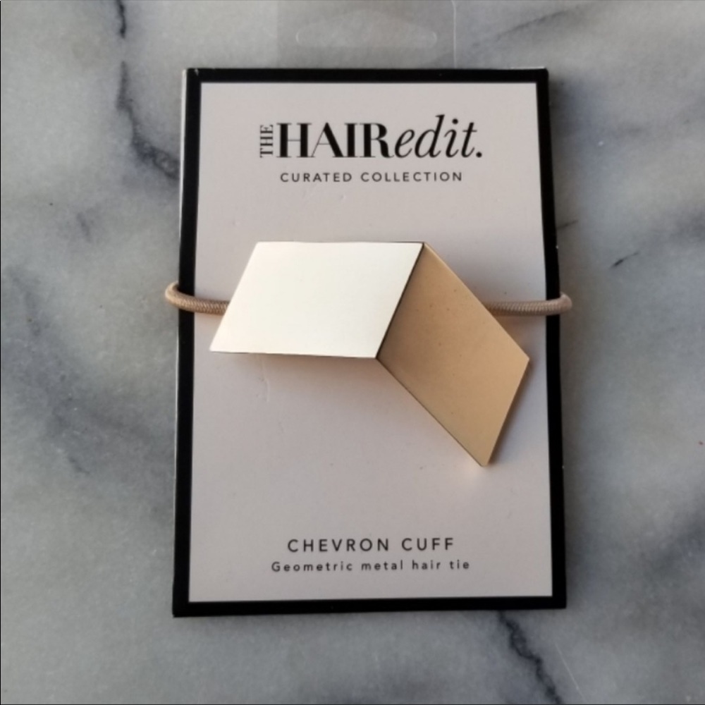 NWT⛱️🔥The Hair Edit - Gold Chevron Cuff Hair Tie - OS